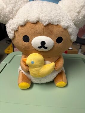 Sanrio Rilakkuma Plush with Yellow Duck